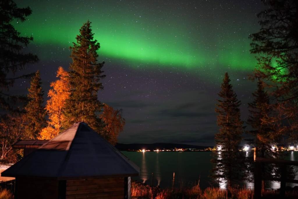 Northernlight cabin with reindeers Kiruna Exterior foto